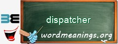 WordMeaning blackboard for dispatcher